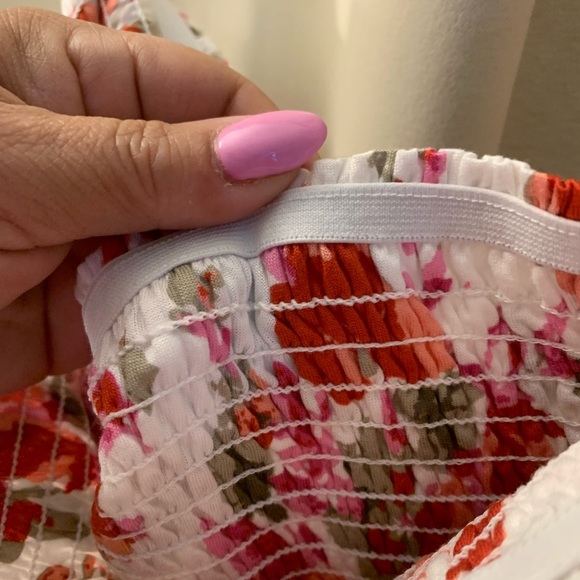 Gently loved Lascana Venus strapless summer dress. Floral print.Cinched top. - Picture 3 of 5